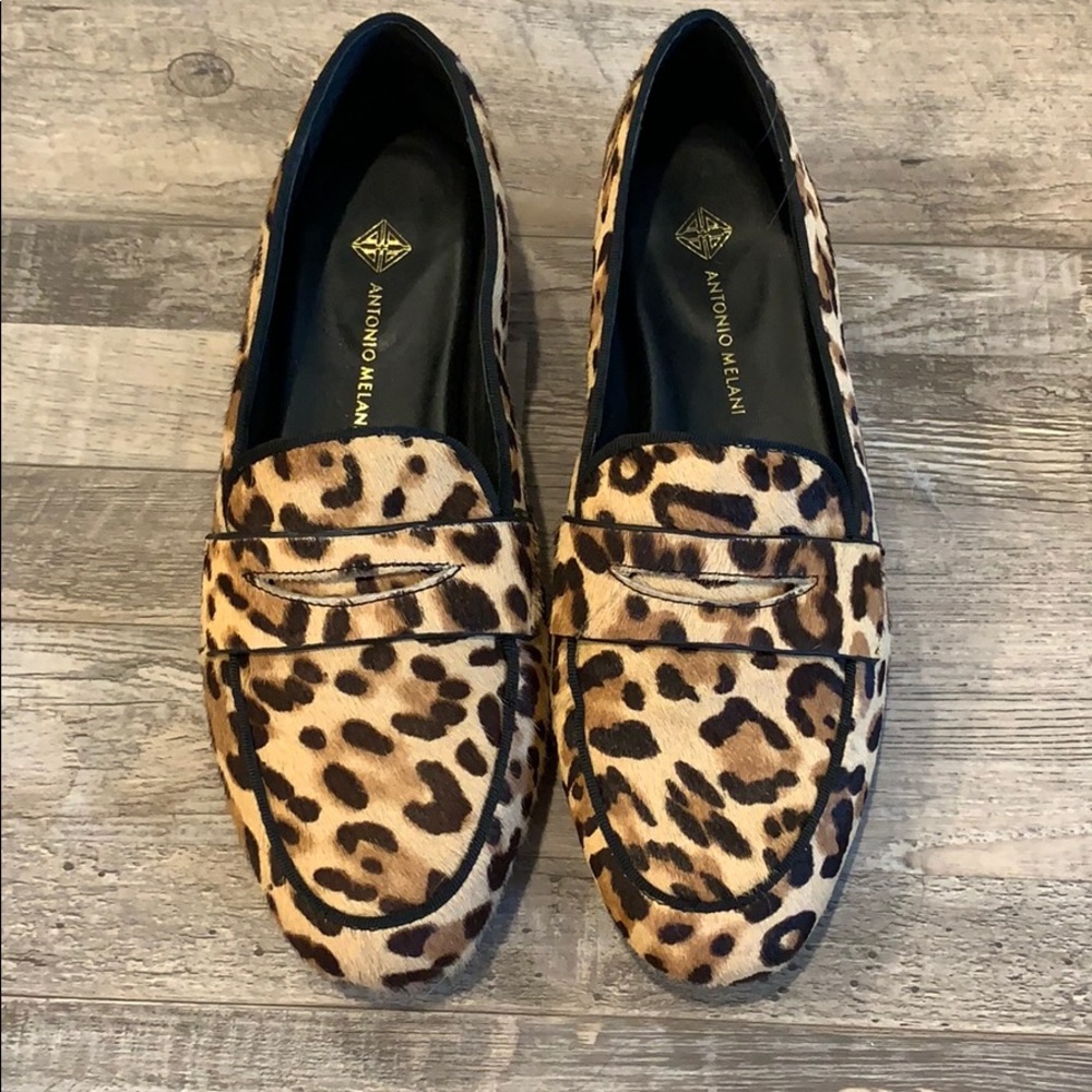 Antonio Melani leopard loafers